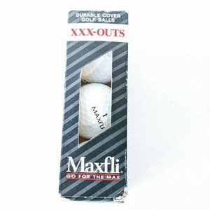 Maxfli XXX-Outs 3-Pack White Golf Balls Vintage New Old Stock